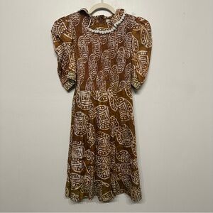 Autumn Adeigbo Smocked Puff Sleeve Printed Dress 2